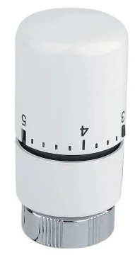 Tête thermostatique pour sèche-serviettes blanche